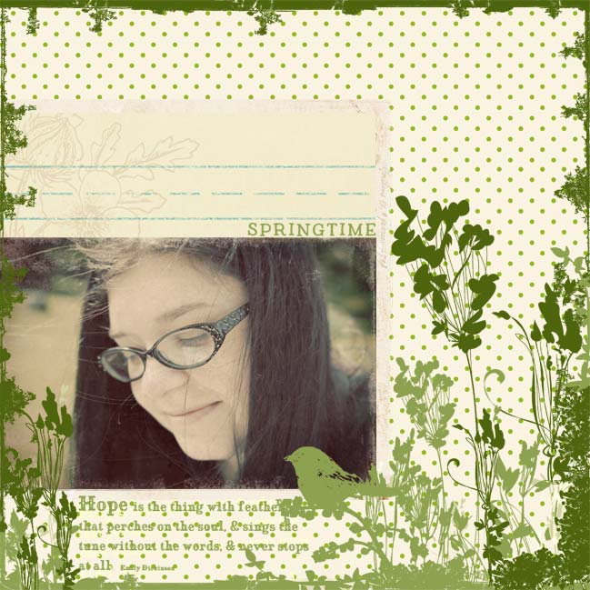 digital scrapbook page