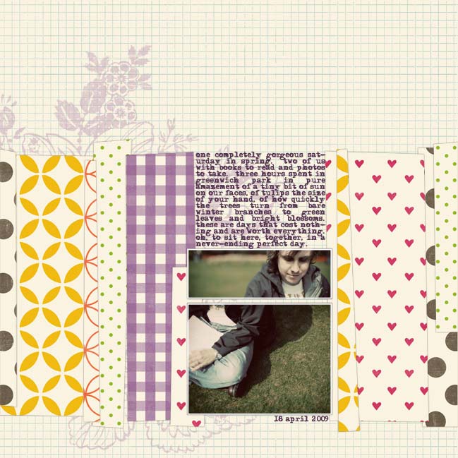 digital scrapbook page