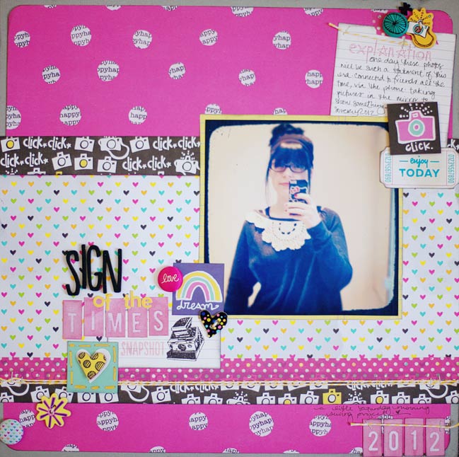 weekly challenge: Mix old scrapbooking stash with new favourites @ shimelle.com