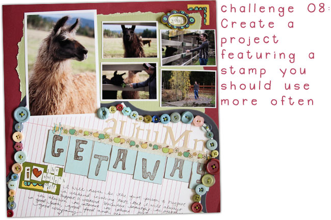 scrapbook stamping challenge