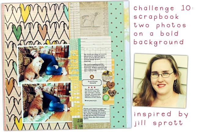 scrapbooking challenge inspired by jill sprott