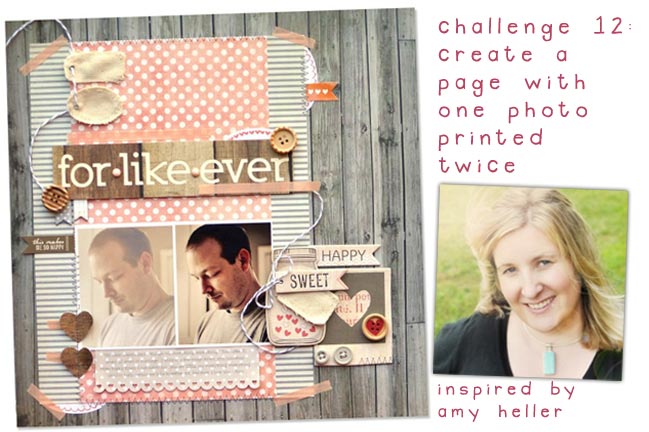 scrapbook challenge inspired by amy heller