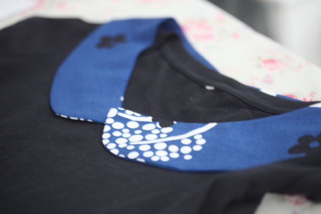 diy peter pan collar on a t-shirt tutorial