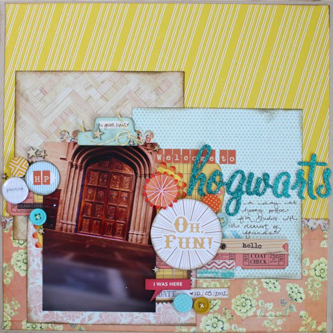 weekly challenge: scrapbook about a favourite book // harry potter scrapbook page by shimelle laine