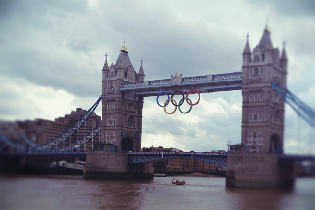 Tower Bridge with Olympic Rings