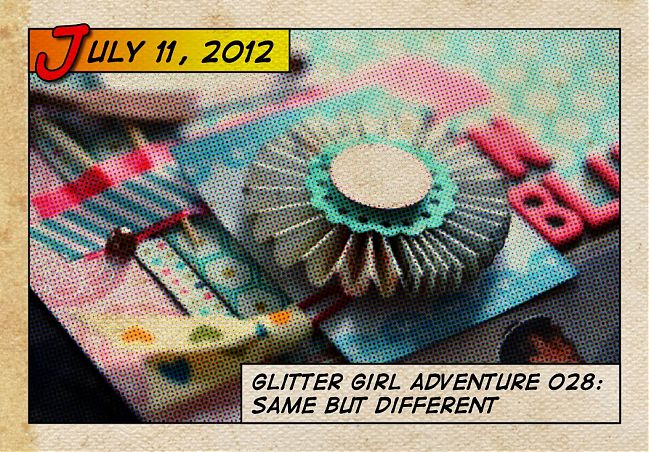 Glitter Girl and scrapbooking with ribbon and washi tape