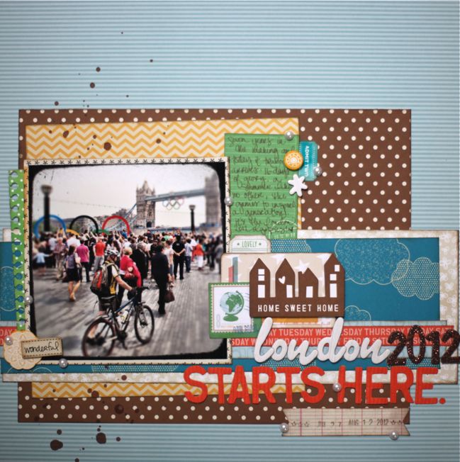 scrapbook page with amy tangerine supplies