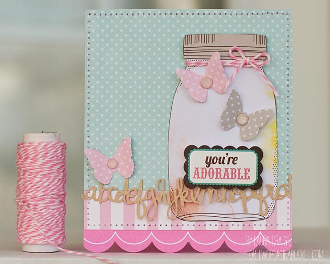 handmade card - mason jar + butterflies