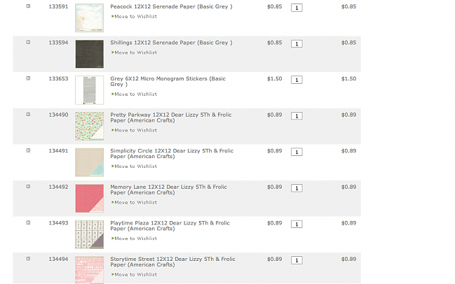 patterned paper shopping at Two Peas