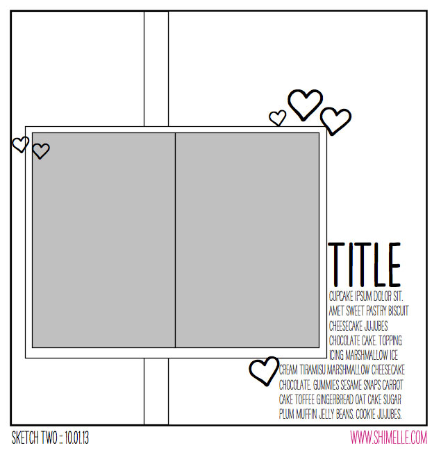 scrapbooking sketch by shimelle laine @ shimelle.com