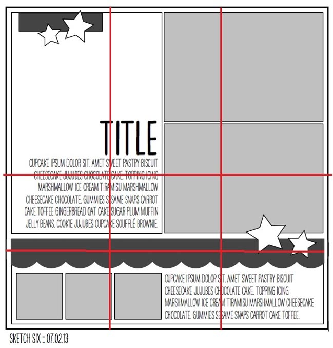 scrapbooking sketch guidelines for Project Life @ shimelle.com