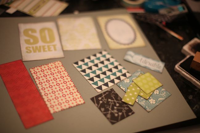 making scrapbook pages from paper scraps by shimelle laine @ shimelle.com