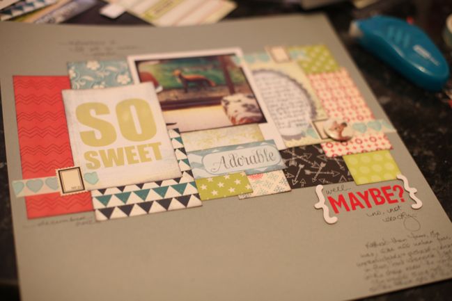 making scrapbook pages from paper scraps by shimelle laine @ shimelle.com