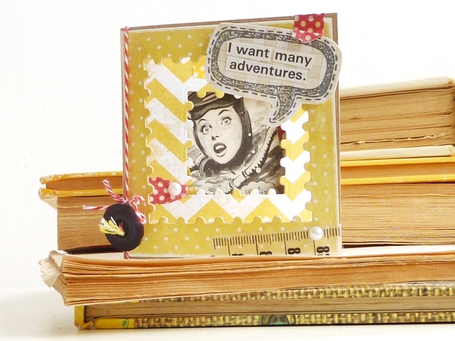 scrapbooking with old book pages by Julie Kirk @ shimelle.com