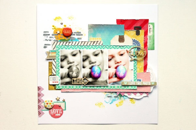 A scrapbook tutorial by Angie Gutshall @ shimelle.com