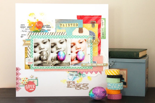 A scrapbook tutorial by Angie Gutshall @ shimelle.com