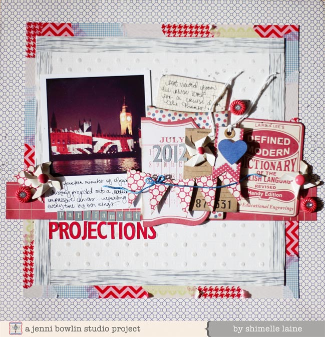 scrapbook page with washi tape frame by shimelle laine @ shimelle.com