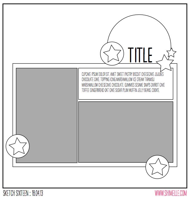 Scrapbooking Sketch by Shimelle Laine @ shimelle.com