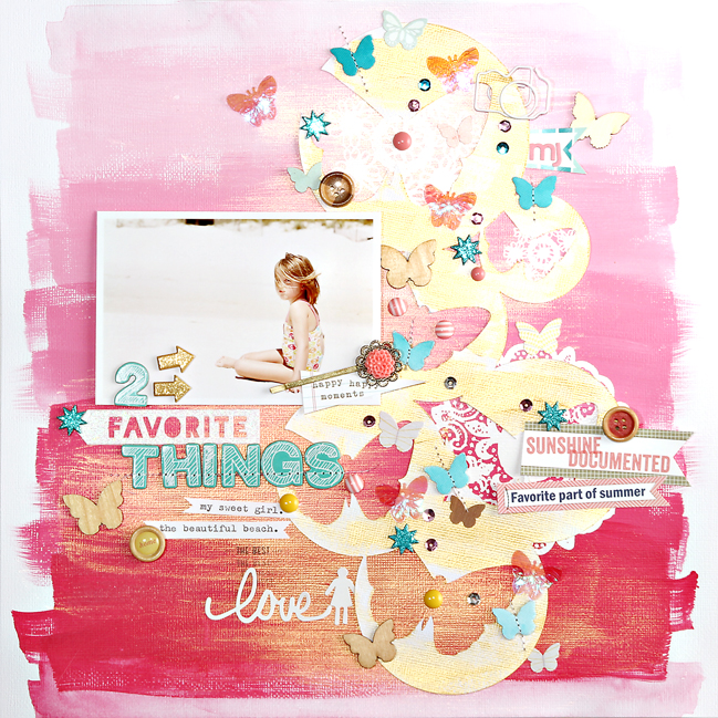 Using Paint on your Scrapbook Pages by Corrie @ shimelle.com