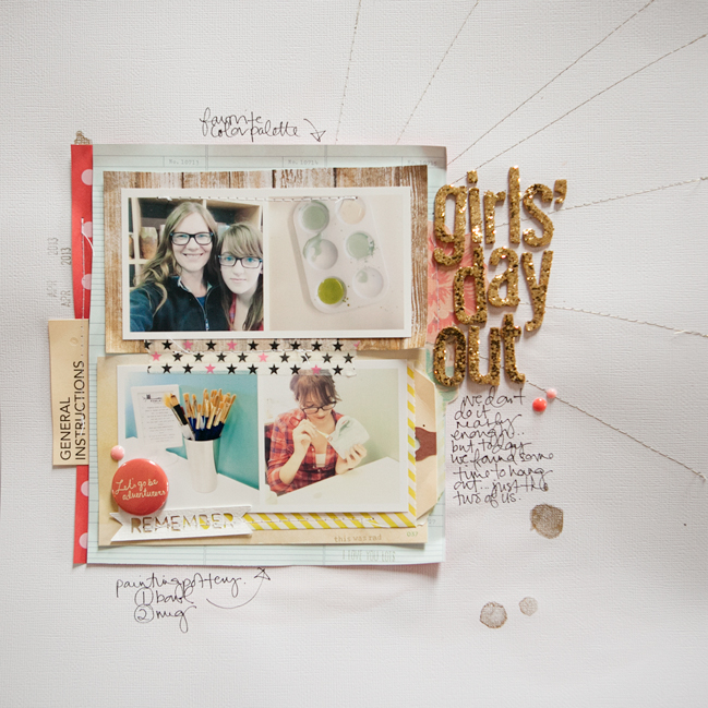 Sketch to Scrapbook Page by Marcy Penner @ shimelle.com