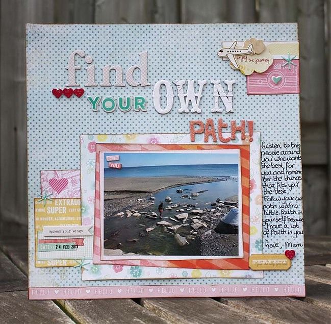 Getting more scrapbook page titles from your letter stickers by Diana @ shimelle.com