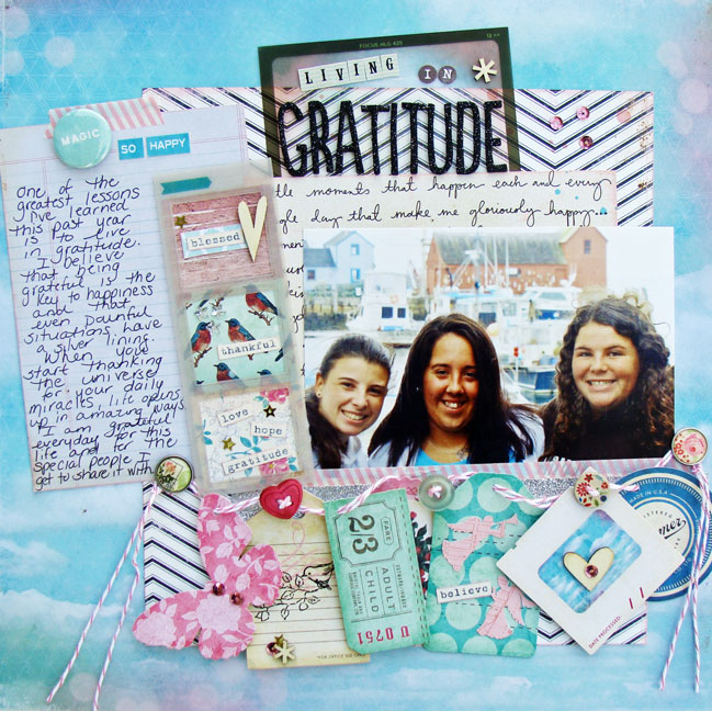 Ideas for recording gratitude in your scrapbooks by Marianna Barone @ shimelle.com