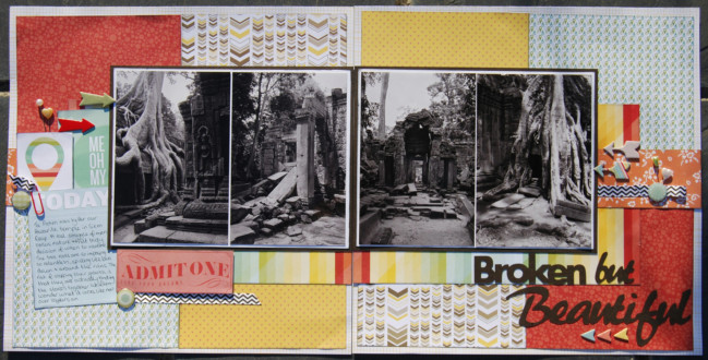 Double Page Wedding Scrapbook Layout 