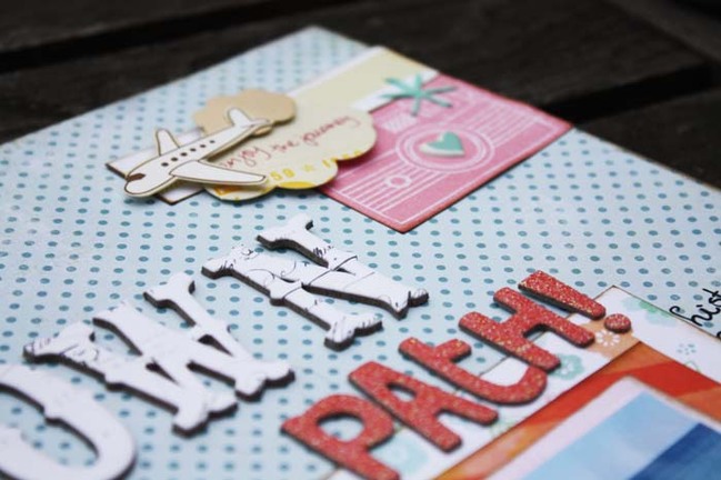 Getting more scrapbook page titles from your letter stickers by Diana @ shimelle.com