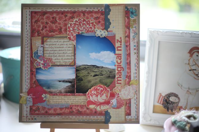 weekly challenge: paint the edge of the page // scrapbook page by shimelle laine