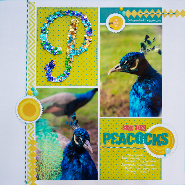 Five Ways to use Sequins on your Layouts by Daphne Wunn-Rihm
