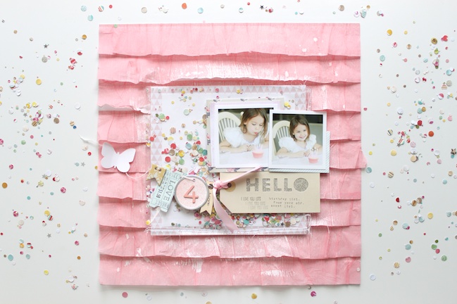 Confetti Pockets:: A scrapbook tutorial by Stephanie Bryan @ shimelle.com