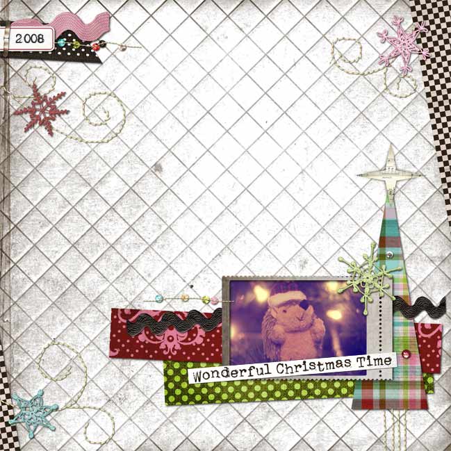 christmas digital scrapbook page