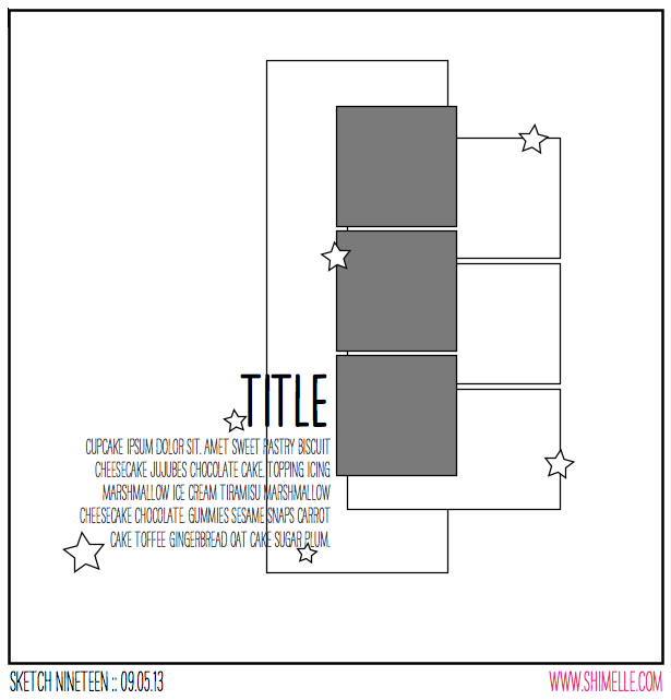 scrapbook page sketch by shimelle laine @ shimelle.com