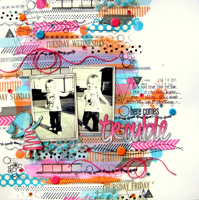 Messy Mood:: A Scrapbook Tutorial by Missy Whidden @ shimelle.com