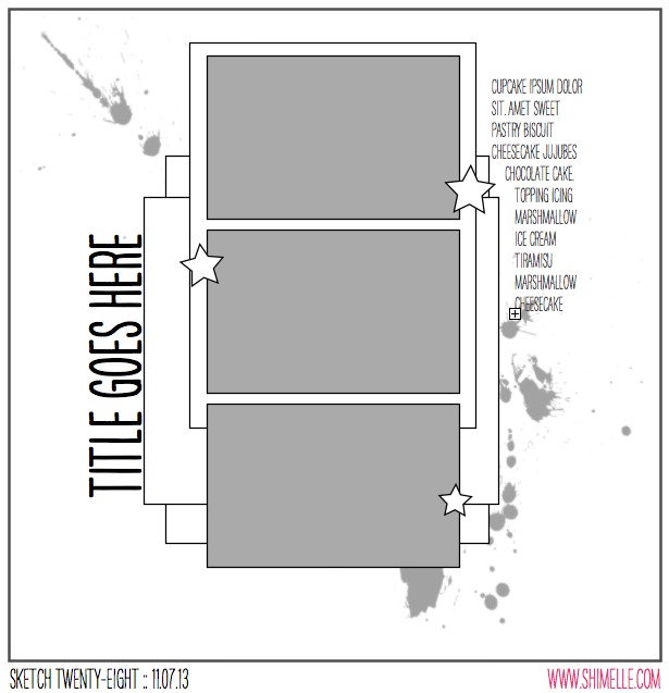 scrapbook page sketch by shimelle laine @ shimelle.com