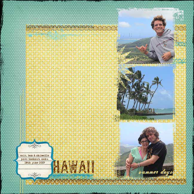 digital scrapbook page