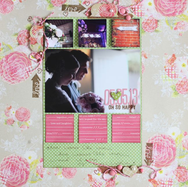 wedding scrapbook page by shimelle laine @ shimelle.com