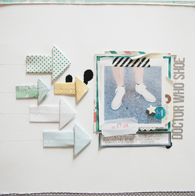 Origami Arrows:: A Scrapbook Tutorial by Marcy Penner @ shimelle.com