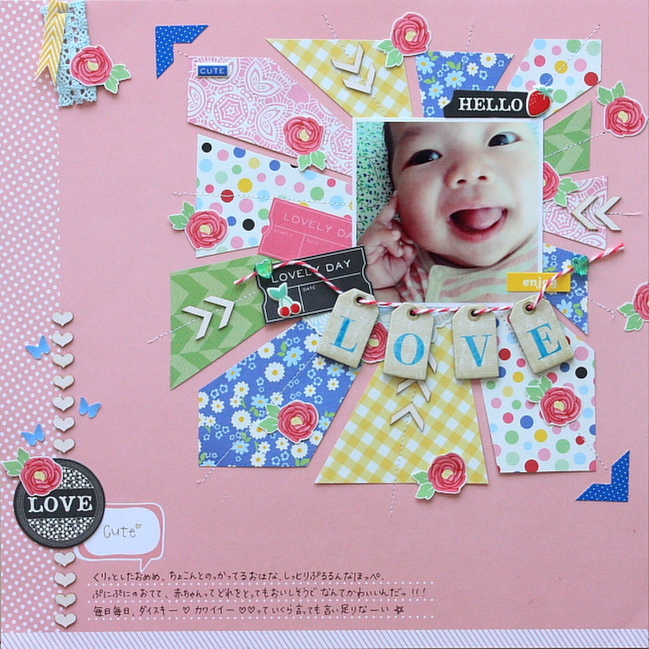 The Patterned Paper Effect:: A Scrapbooking Tutorial by Tomomi Hiramaru @ shimelle.com