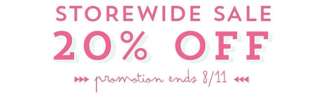 20% off storewide sale at Two Peas