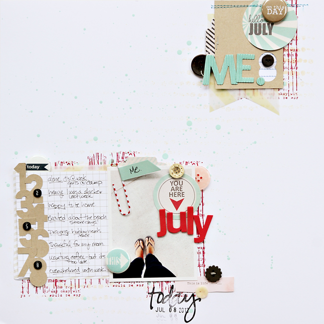 Sketch to Scrapbook Page:: Scrapping Yourself by Corrie Jones @ shimelle.com