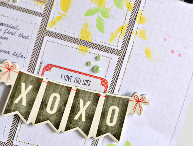 Subtle Stamping:: A scrapbook tutorial by Sasha Farina @ shimelle.com