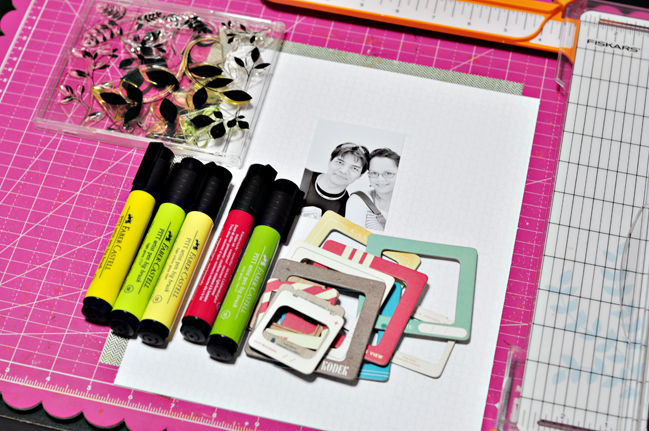 Subtle Stamping:: A Scrapbook tutorial by Sasha Farina @ shimelle.com