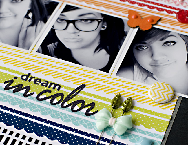 Border Punches with Decorative Tape:: A Scrapbook Tutorial by Tegan Skwiat @ shimelle.com