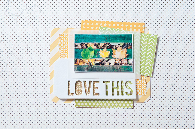 how to add more dimension to your scrapbook pages by Jessica Lohof @ shimelle.com