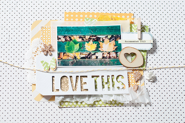 how to add more dimension to your scrapbook pages by Jessica Lohof @ shimelle.com