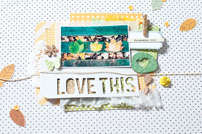 how to add more dimension to your scrapbook pages by Jessica Lohof @ shimelle.com