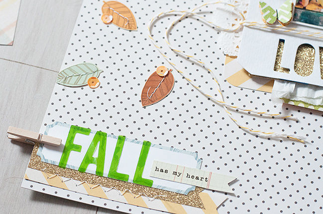 how to add more dimension to your scrapbook pages by Jessica Lohof @ shimelle.com