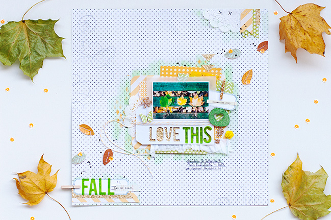 how to add more dimension to your scrapbook pages by Jessica Lohof @ shimelle.com