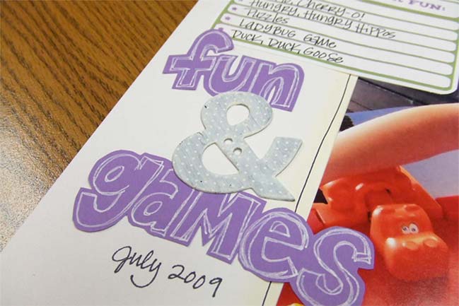 hybrid scrapbook page